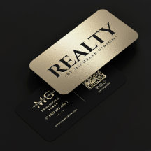 Agente Inmobiliario de Lujo Black Faux Gold