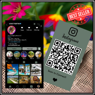 Tarjeta De Visita Agente inmobiliario de Realtor Instagram Sage Gree