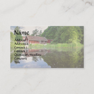 Tarjeta De Visita Agente Inmobiliario Dream Cabin Lake House Pond