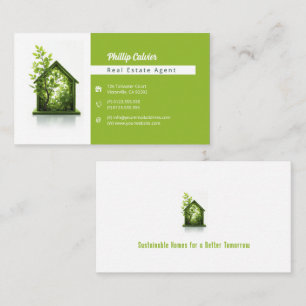 Tarjeta De Visita Agente inmobiliario Eco Green Home