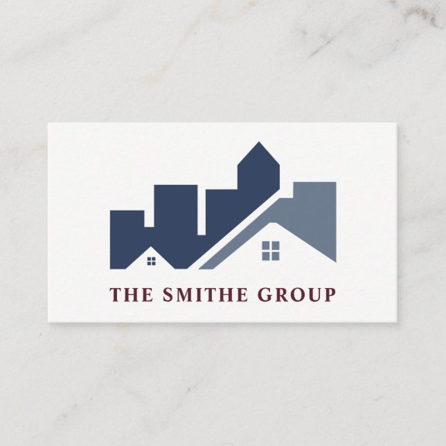 Tarjeta De Visita Agente inmobiliario | Hogares | Logotipo inmobilia (Anverso)