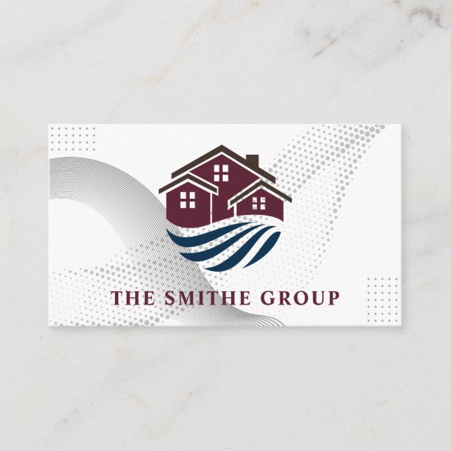 Tarjeta De Visita Agente inmobiliario | Hogares | Propiedades financ (Anverso)