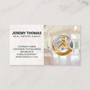 Tarjeta De Visita Agente inmobiliario   Interior   Realtor moderno