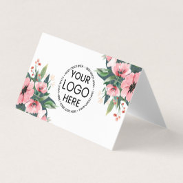 Tarjeta De Visita Agente Inmobiliario Logo Blush Bloom Gris