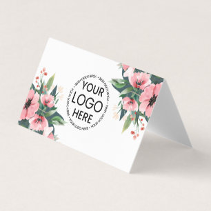Tarjeta De Visita Agente Inmobiliario Logo Blush Bloom Gris