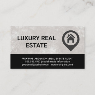 Tarjeta De Visita Agente inmobiliario   Logotipo del hogar