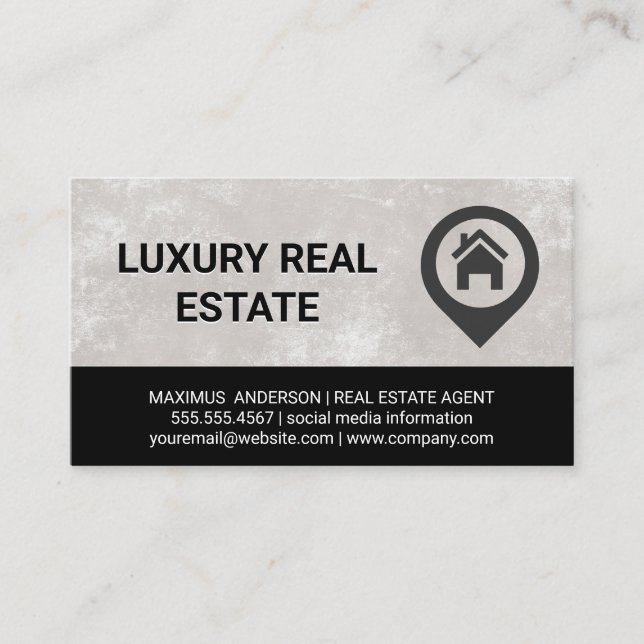 Tarjeta De Visita Agente inmobiliario | Logotipo del hogar (Anverso)