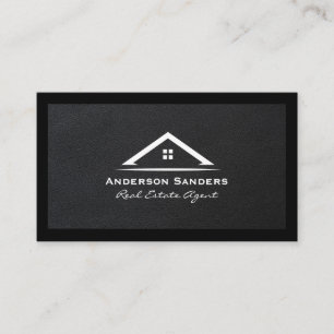 Tarjeta De Visita Agente inmobiliario   Lux Executive Leather