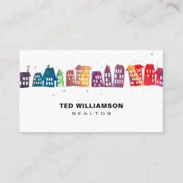 Tarjeta De Visita Agente inmobiliario moderno del profesional de las