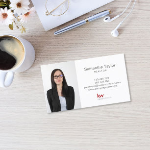 Tarjeta De Visita Agente Inmobiliario Profesional Moderno Añadir Fot