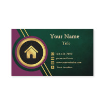 Agente inmobiliario Purple Gold Black con casa