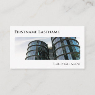 Tarjeta De Visita Agente inmobiliario QR-Code edificios de oficinas 