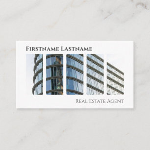 Tarjeta De Visita Agente inmobiliario QR-Code edificios de oficinas 