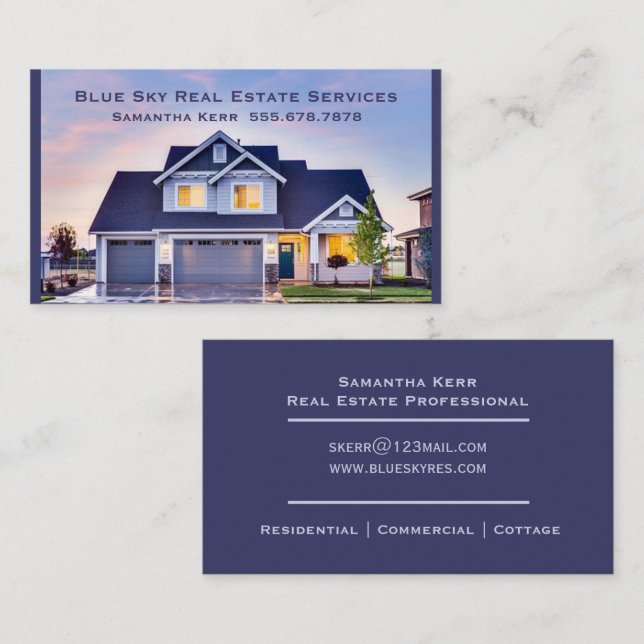 Tarjeta De Visita Agente Inmobiliario Reality Services Inspector del (Anverso / Reverso)