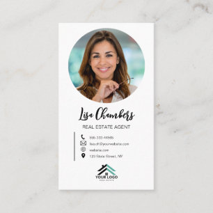 Tarjeta De Visita Agente Inmobiliario Realtor con Logo Personalizado