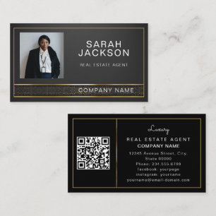 Tarjeta De Visita Agente Inmobiliario Realtor Foto Profesional QR