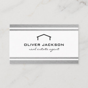 Tarjeta De Visita Agente inmobiliario SilverTrim