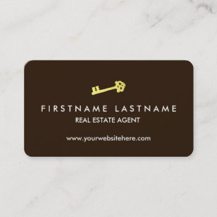 Tarjeta De Visita Agente inmobiliario simple y elegante