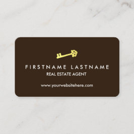 Tarjeta De Visita Agente inmobiliario simple y elegante