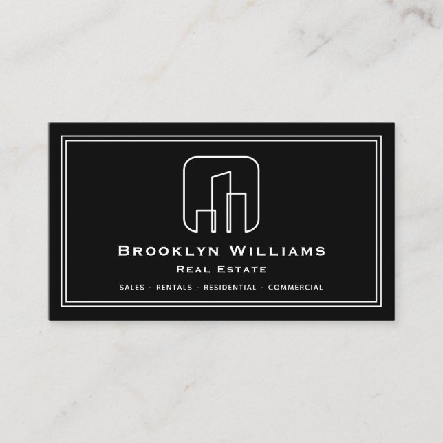 Tarjeta De Visita Agente inmobiliario único de Realtor mudando nuevo (Anverso)