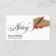 Agente moderno de firma de préstamos notariales Ty