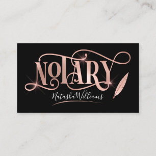 Tarjeta De Visita Agente notarial de préstamos elegante Rosa oro y
