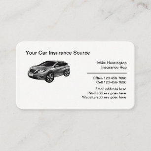 Tarjeta De Visita Agente profesional de seguros de automóvil