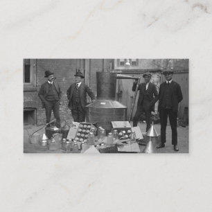 Tarjeta De Visita Agentes De Prohibición Con Moonshine Todavía 1922