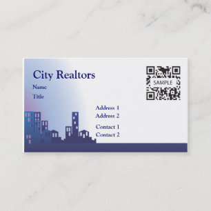 Tarjeta De Visita Agentes inmobiliarios de la ciudad de la plantilla