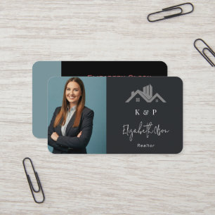 Tarjeta De Visita Agentes inmobiliarios profesionales modernos