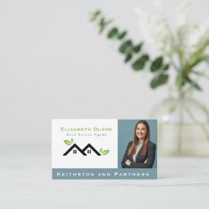 Tarjeta De Visita Agentes inmobiliarios promocionales modernos Realt