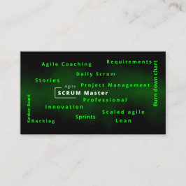 Tarjeta De Visita Agile Scrum Master para la gestión ágil de proyect