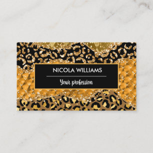 Tarjeta De Visita Agitación de impresión de animales de Safari de la