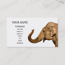 Tarjeta De Visita Agitando elefante