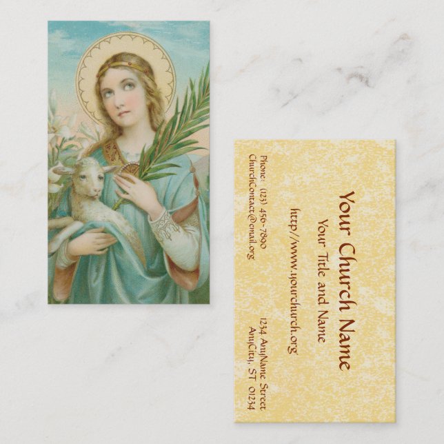 Tarjeta De Visita Agnés de Roma (MH 01) (Anverso / Reverso)