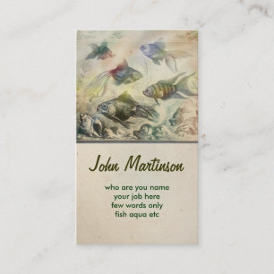 tarjeta de visita agradable de los pescados de la
