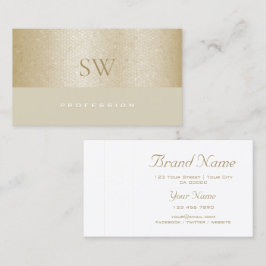 Tarjeta De Visita Agradable patrón de serpiente perla con monograma