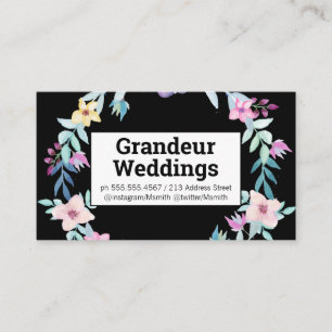 Tarjeta De Visita Agradables Arreglos De Flores