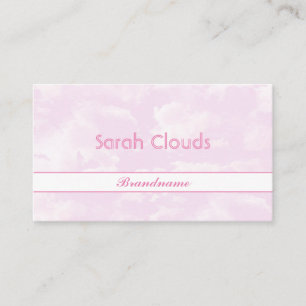 Tarjeta De Visita Agradables nubes azules rosadas estilo Chicas