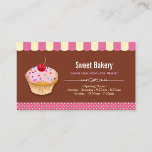 Tarjeta De Visita Agradables pasteles Personalizados - Tienda de pan