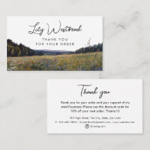 Agradecimiento Floral Acuarela Elegante de Flor Si