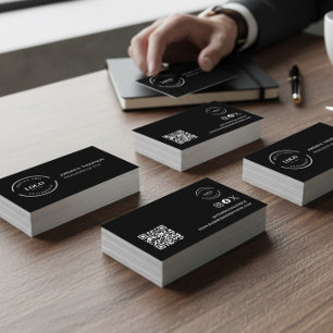 Tarjeta De Visita Agrega tu código QR de logo personalizado Diseño m