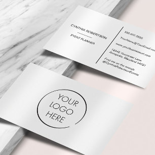 Tarjeta De Visita Agrega tu logo minimalista elegante simple