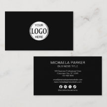 Agrega tu logo negro profesional de redes sociales