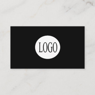 Tarjeta De Visita Agrega tu logo simple profesional negro