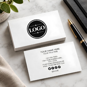 Tarjeta De Visita Agrega tu logotipo circular personalizado profesio