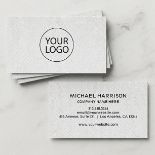 Tarjeta De Visita Agrega tu logotipo personalizado círculo moderno m