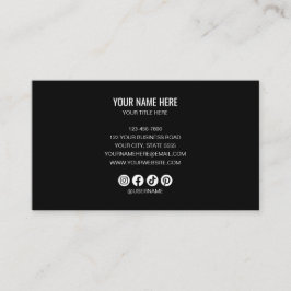 Tarjeta De Visita Agrega tu logotipo personalizado círculo profesion