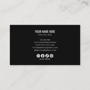 Tarjeta De Visita Agrega tu logotipo personalizado círculo profesion
