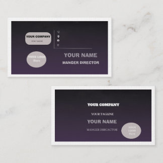 Tarjeta De Visita Agrega tu logotipo personalizado círculo profesion